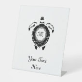 Signe De Table Monogramme de shellback de tortue diamant (Recto)