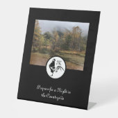 Signe De Table Monogramme de silhouette noire (Recto)