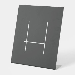 Signe De Table Monogramme Nom propre Initiale moderne minimaliste