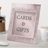 Signe De Table Monogramme rose Parties scintillant or (In SItu)