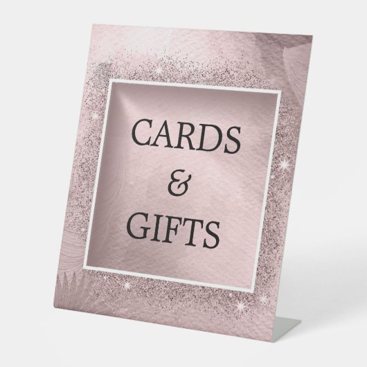 Signe De Table Monogramme rose Parties scintillant or (Recto)