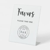 Signe De Table Monogramme végétal Botanique Faveurs de mariage Pr (Recto)