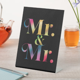 Signe De Table Monsieur & Monsieur Gay Enterrement de Vie de Garç