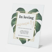 Signe De Table Monstera En souvenir de mariage (Recto)