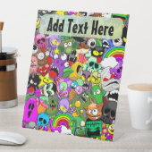 Signe De Table Monstres caractères mignons Motif d'Halloween (In SItu)