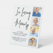Signe De Table Monument commémoratif Mariage moderne Collage phot (Recto)