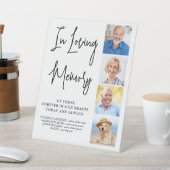 Signe De Table Monument commémoratif Mariage moderne Collage phot (In SItu)