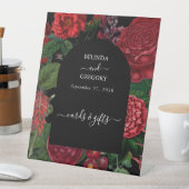 Signe De Table Moody Florals Arch Red Wedding Cartes Cadeaux (In SItu)
