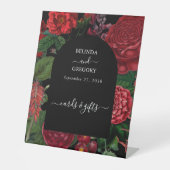 Signe De Table Moody Florals Arch Red Wedding Cartes Cadeaux (Recto)