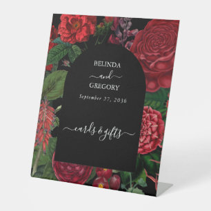 Signe De Table Moody Florals Arch Red Wedding Cartes Cadeaux