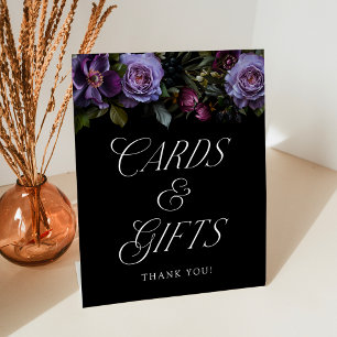 Signe De Table Moody Gothic Floral Cartes et Cadeaux Mariage