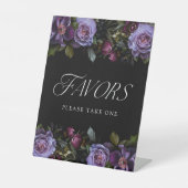 Signe De Table Moody Gothic Purple Floral Wedding Faveurs (Recto)