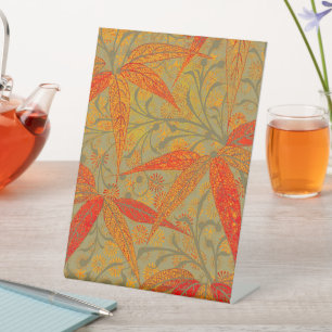 Signe De Table Morris & Co. motif Bamboo Godwin orange et sauge