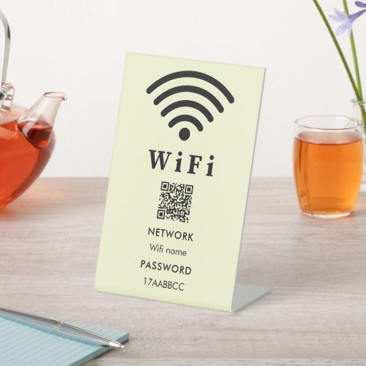 Signe De Table Mot de passe du code QR Wifi | Analyser Pour Conne (In SItu)
