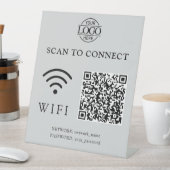 Signe De Table Mot de passe et réseau Wifi modernes | Logo Code Q (In SItu)