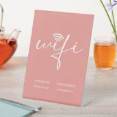 Signe De Table Mot de passe réseau de script WiFi moderne Rose co (In SItu)