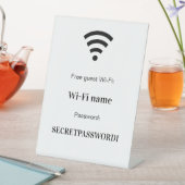 Signe De Table Mot de passe réseau wifi client invité (In SItu)