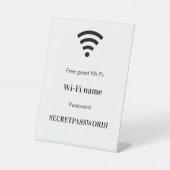 Signe De Table Mot de passe réseau wifi client invité (Recto)