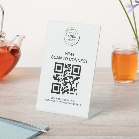 Signe De Table Mot de passe Wifi | Analyse du code QR pour se con (In SItu)