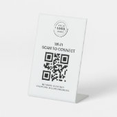 Signe De Table Mot de passe Wifi | Analyse du code QR pour se con (Recto)
