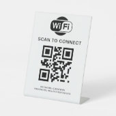 Signe De Table Mot de passe Wifi | Analyse du code QR pour se con (Recto)