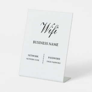 Signe De Table Mot de passe Wifi du Café Simple