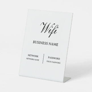 Signe De Table Mot de passe Wifi du Café Simple