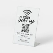 Signe De Table Mot de passe Wifi et code QR réseau personnalisé (Recto)