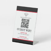 Signe De Table Mot de passe Wifi et code QR réseau personnalisé (Recto)