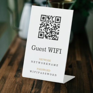Signe De Table Mot de passe Wifi et code QR réseau personnalisé