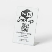 Signe De Table Mot de passe Wifi et code QR réseau personnalisé (Recto)