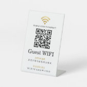 Signe De Table Mot de passe Wifi et code QR réseau personnalisé (Recto)