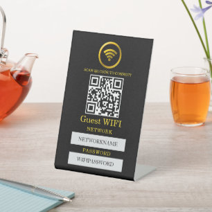 Signe De Table Mot de passe Wifi et réseau personnalisés