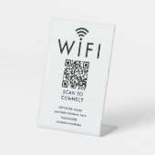 Signe De Table Mot de passe Wifi personnalisé et code QR réseau (Recto)