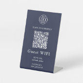 Signe De Table Mot de passe Wifi simple & Réseau | Code QR Entrep (Recto)