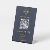 Signe De Table Mot de passe Wifi simple & Réseau | Code QR Entrep (Recto)