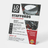 Signe De Table Moteur automobile, concessionnaire automobile Publ (Recto)