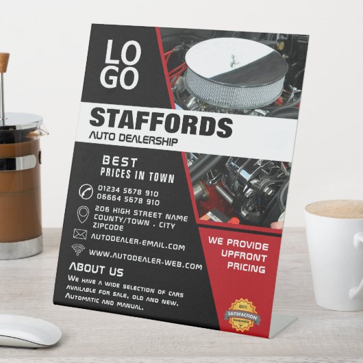 Signe De Table Moteur automobile, concessionnaire automobile Publ (In SItu)