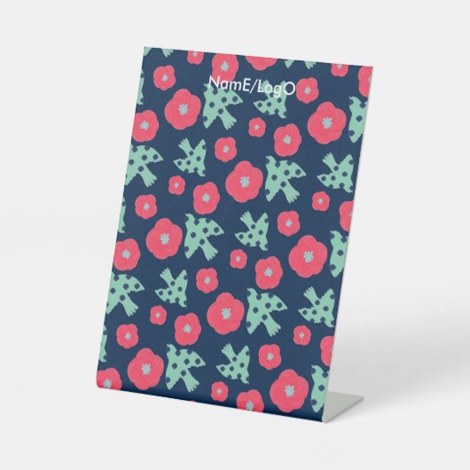 Signe De Table motif_7_camellia et oiseau_1 (Recto)
