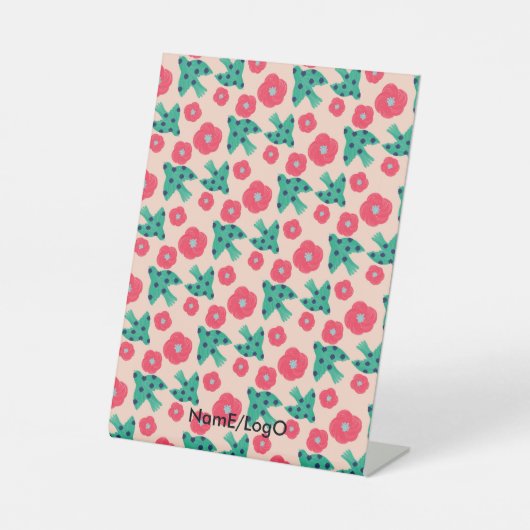 Signe De Table motif_8_camellia et oiseau_2 (Recto)