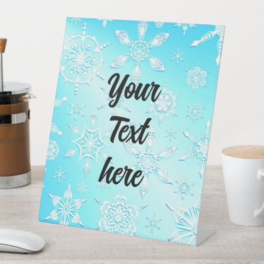 Signe De Table Motif Crystal Snowflakes (In SItu)