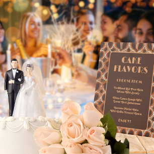 Signe De Table Motif des années 70   Mariage de saveur de gâteaux