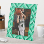 Signe De Table Motif diamant à trois tons vert photo (In SItu)