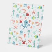 Signe De Table Motif du monde marin (Recto)