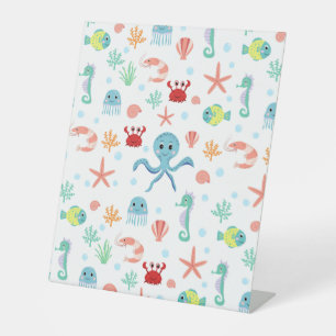 Signe De Table Motif du monde marin