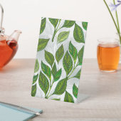 Signe De Table Motif sans couture avec Feuilles de thé vert (In SItu)