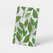 Signe De Table Motif sans couture avec Feuilles de thé vert (Recto)