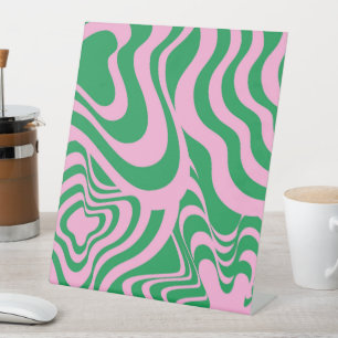 Signe De Table Motif Super Y2K rétro-tordu coloré