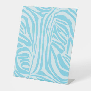 Signe De Table Motif Zèbre Bleu