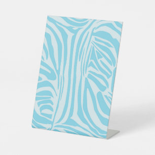 Signe De Table Motif Zèbre Bleu